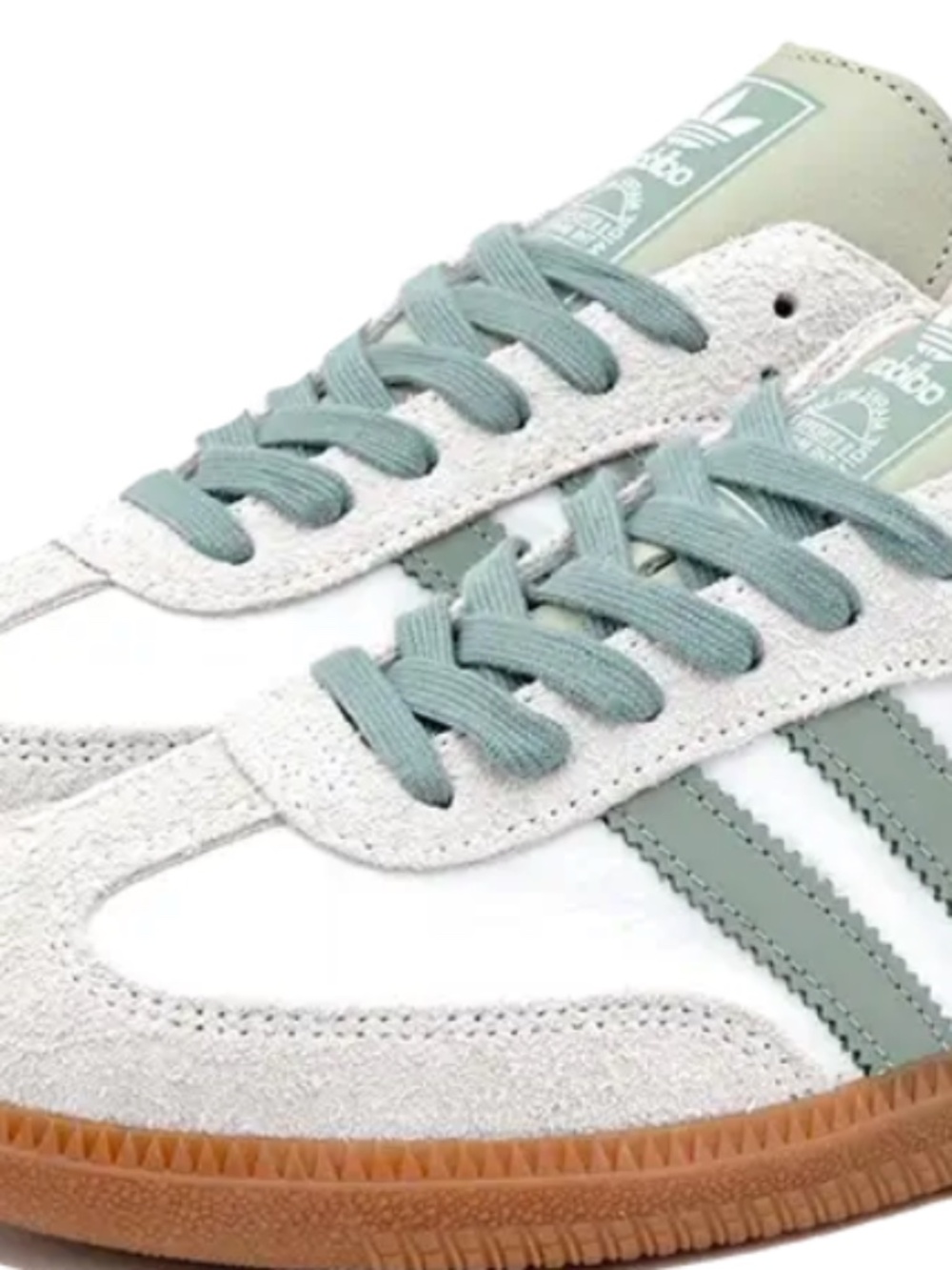 BRAND NEW, STILL IN BOX: Adidas Samba OG Cloud White Silver Green